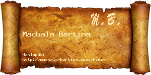 Machala Bertina névjegykártya